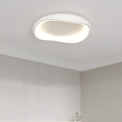 Modern Simplicity Irregular Round Iron Acrylic LED Flush Mount Ceiling Light For Bedroom