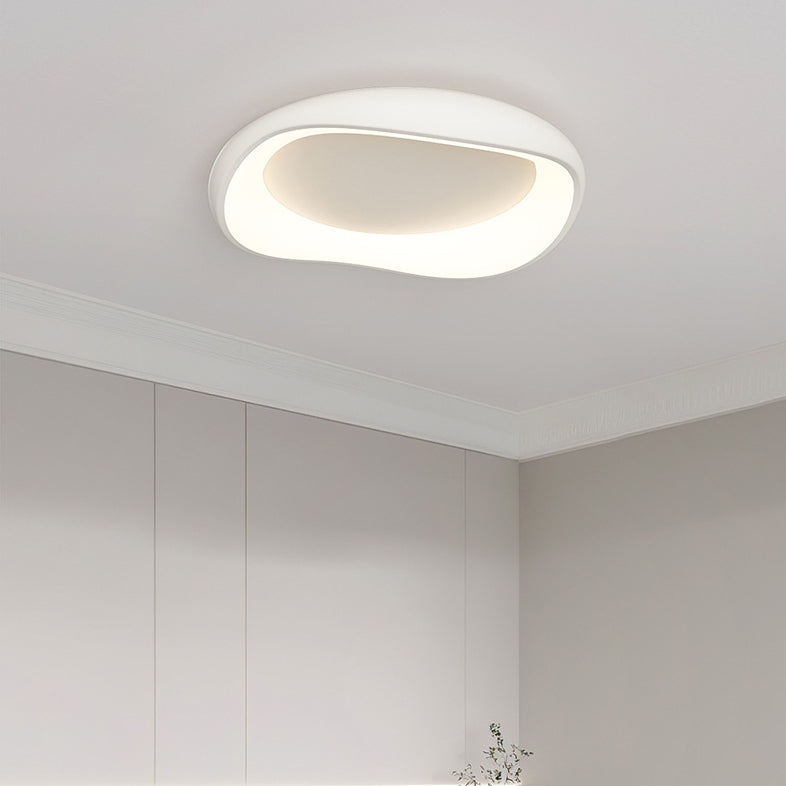 Modern Simplicity Irregular Round Iron Acrylic LED Flush Mount Ceiling Light For Bedroom