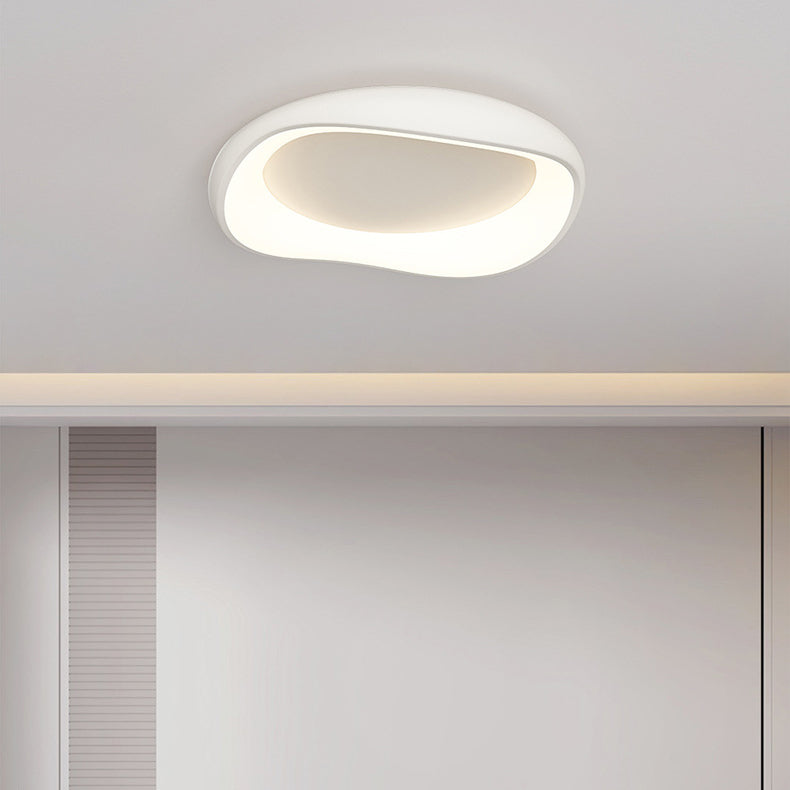 Modern Simplicity Irregular Round Iron Acrylic LED Flush Mount Ceiling Light For Bedroom