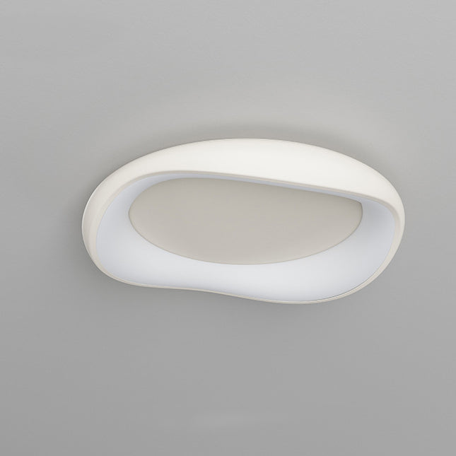 Modern Simplicity Irregular Round Iron Acrylic LED Flush Mount Ceiling Light For Bedroom