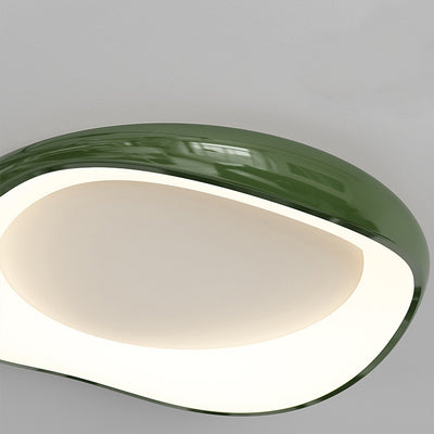 Modern Simplicity Irregular Round Iron Acrylic LED Flush Mount Ceiling Light For Bedroom