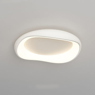 Modern Simplicity Irregular Round Iron Acrylic LED Flush Mount Ceiling Light For Bedroom
