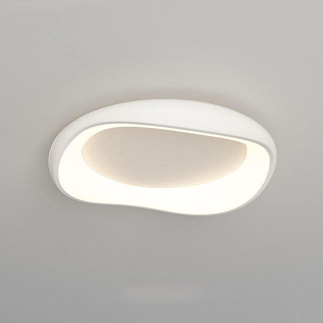 Modern Simplicity Irregular Round Iron Acrylic LED Flush Mount Ceiling Light For Bedroom