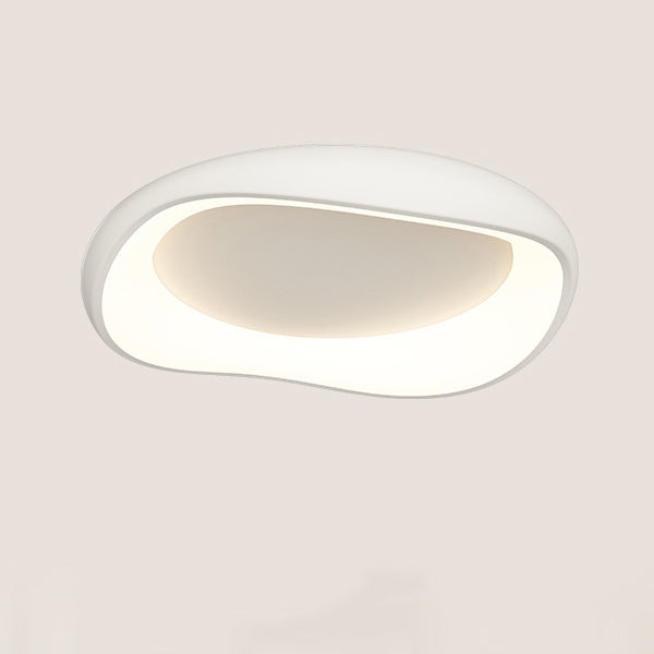 Modern Simplicity Irregular Round Iron Acrylic LED Flush Mount Ceiling Light For Bedroom