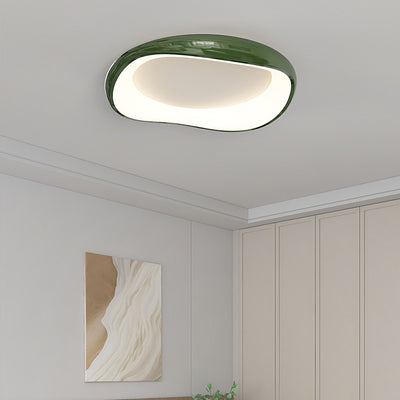 Modern Simplicity Irregular Round Iron Acrylic LED Flush Mount Ceiling Light For Bedroom