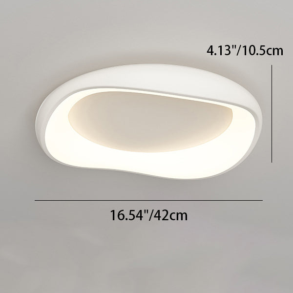 Modern Simplicity Irregular Round Iron Acrylic LED Flush Mount Ceiling Light For Bedroom