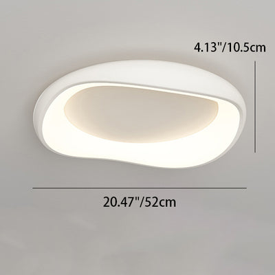 Modern Simplicity Irregular Round Iron Acrylic LED Flush Mount Ceiling Light For Bedroom