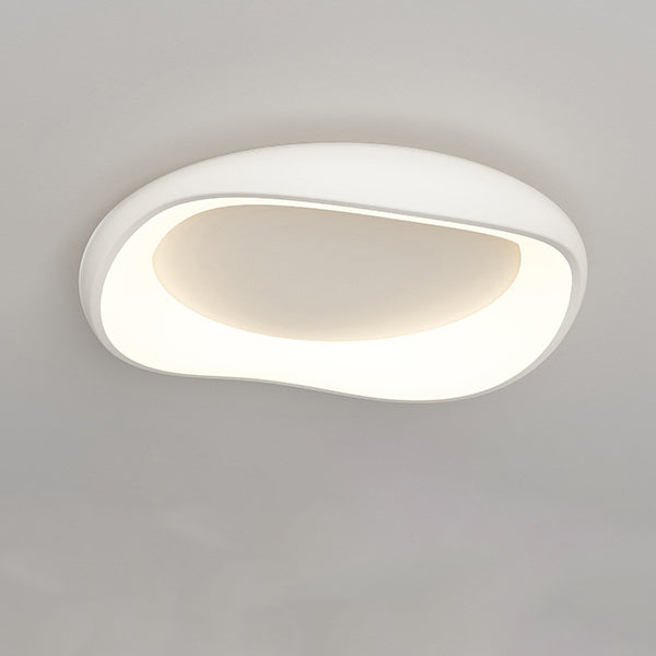 Modern Simplicity Irregular Round Iron Acrylic LED Flush Mount Ceiling Light For Bedroom