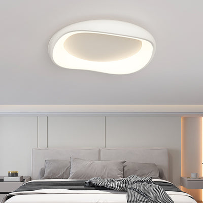 Modern Simplicity Irregular Round Iron Acrylic LED Flush Mount Ceiling Light For Bedroom