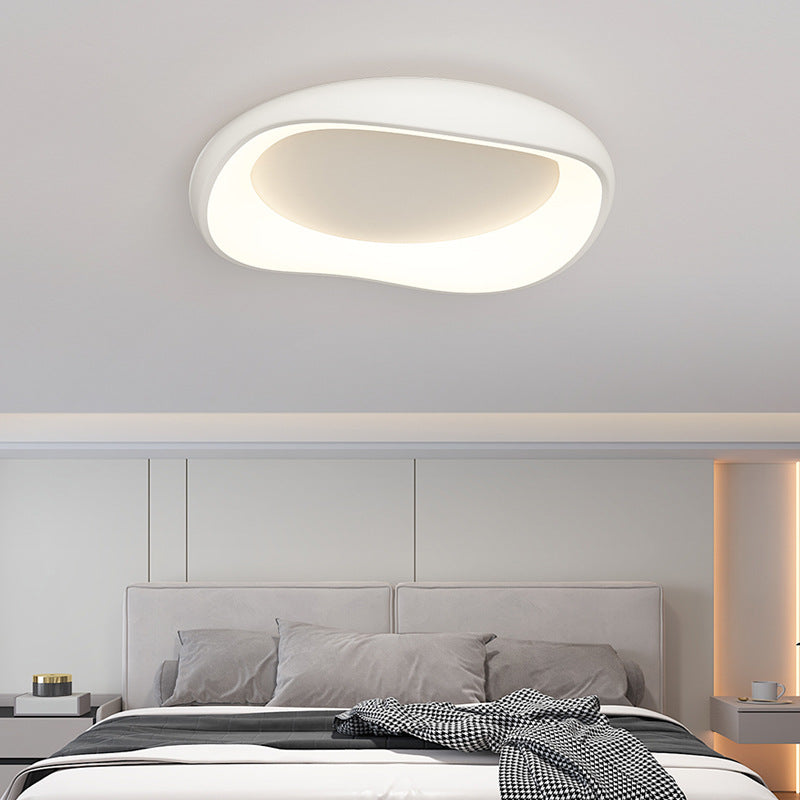 Modern Simplicity Irregular Round Iron Acrylic LED Flush Mount Ceiling Light For Bedroom