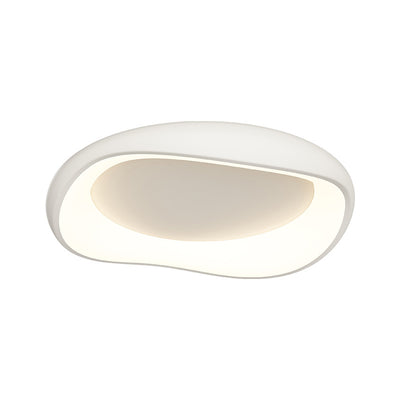 Modern Simplicity Irregular Round Iron Acrylic LED Flush Mount Ceiling Light For Bedroom