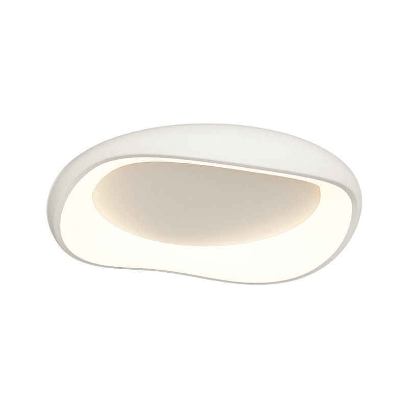 Modern Simplicity Irregular Round Iron Acrylic LED Flush Mount Ceiling Light For Bedroom