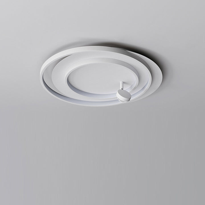 Matériel créatif contemporain Aluminium Acrylique Ovale Spot rotatif Coucher de soleil LED Plafonnier encastré pour chambre 