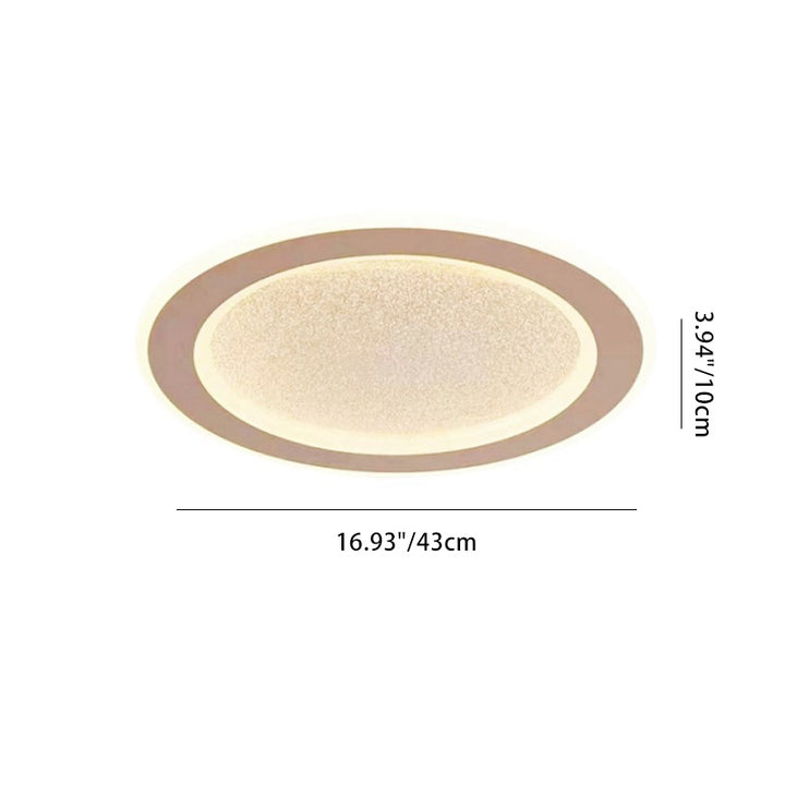 Modern Minimalist Round Iron Aluminum Acrylic LED Flush Mount Ceiling Light For Living Room