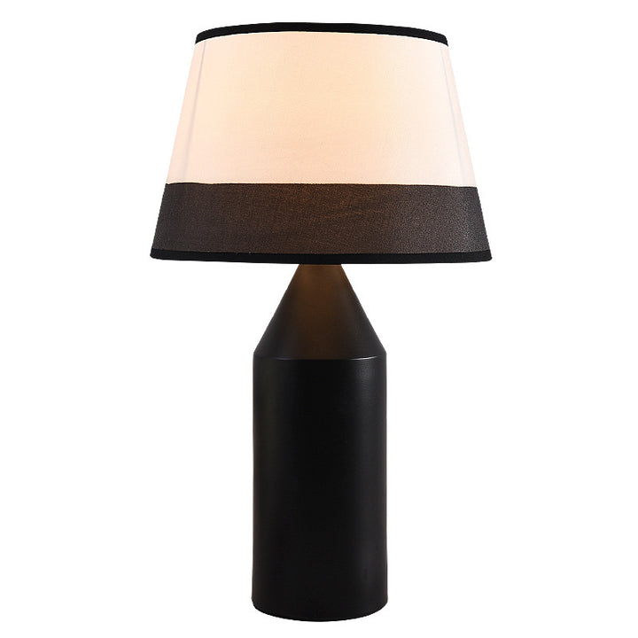 Zeitgenössische kreative Weinflaschenform Hardware Stoff 1-Licht Tischlampe für Schlafzimmer 