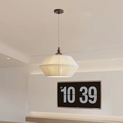 Traditionelle französische Holz-Hanfseil-Fliegende Untertasse 3-Licht-Pendelleuchte für Wohnzimmer 