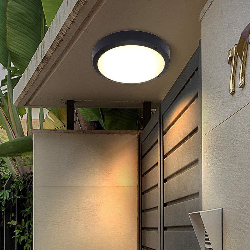 Lumière de plafond encastrée LED ronde en aluminium acrylique étanche moderne minimaliste pour jardin 