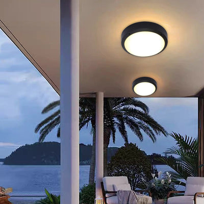 Lumière de plafond encastrée LED ronde en aluminium acrylique étanche moderne minimaliste pour jardin 