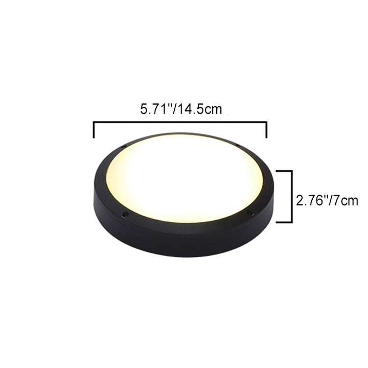 Lumière de plafond encastrée LED ronde en aluminium acrylique étanche moderne minimaliste pour jardin 