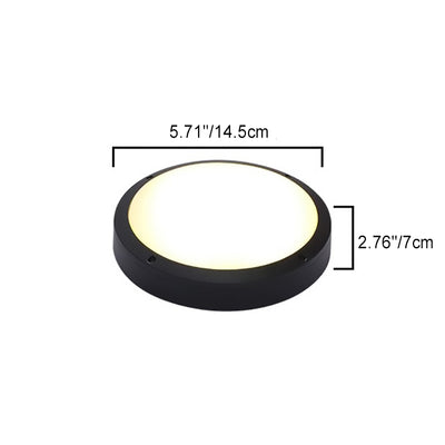 Lumière de plafond encastrée LED ronde en aluminium acrylique étanche moderne minimaliste pour jardin 