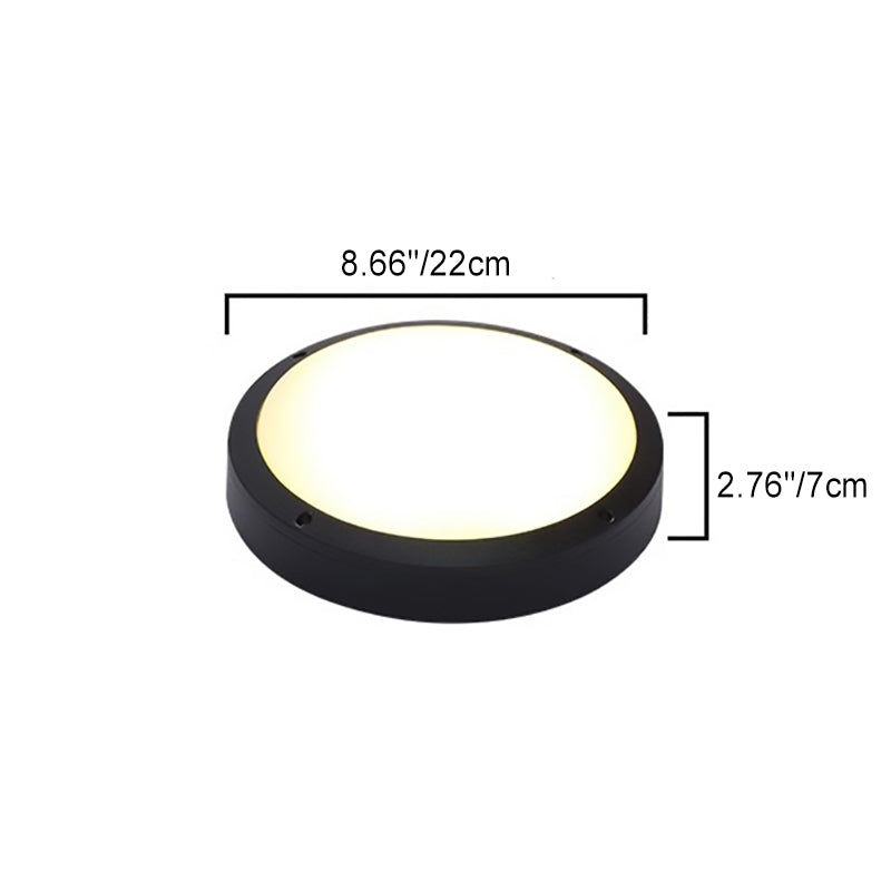 Lumière de plafond encastrée LED ronde en aluminium acrylique étanche moderne minimaliste pour jardin 