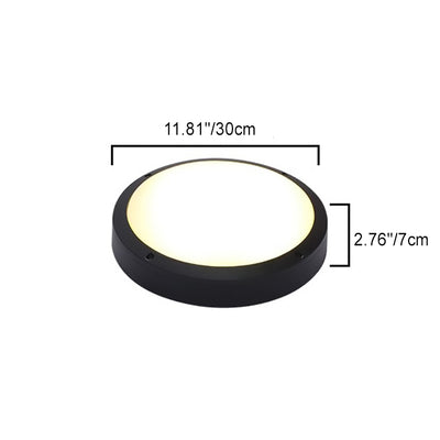 Lumière de plafond encastrée LED ronde en aluminium acrylique étanche moderne minimaliste pour jardin 