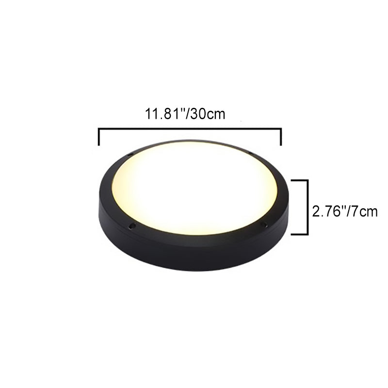 Lumière de plafond encastrée LED ronde en aluminium acrylique étanche moderne minimaliste pour jardin 