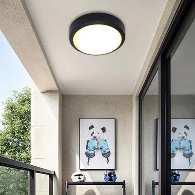 Lumière de plafond encastrée LED ronde en aluminium acrylique étanche moderne minimaliste pour jardin 