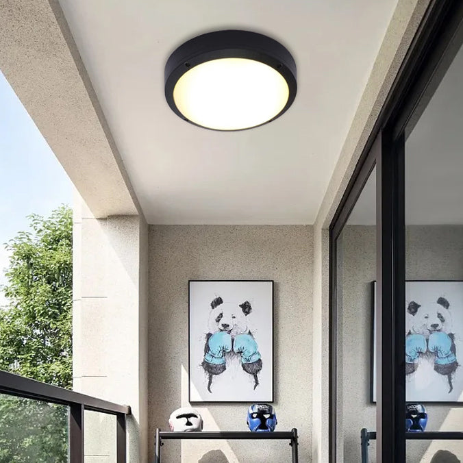 Lumière de plafond encastrée LED ronde en aluminium acrylique étanche moderne minimaliste pour jardin 