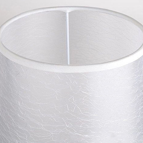 Lampe de table contemporaine de luxe avec abat-jour en tissu trapézoïdal craquelé en fer à 1 lumière pour chambre 
