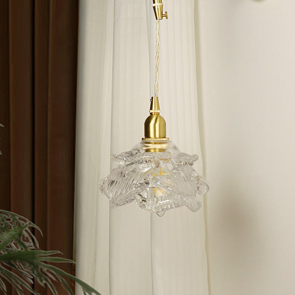 Contemporary Luxury Rose Glass Aluminum 1-Light Wall Sconce Lamp For Living Room