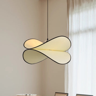 Traditionelle französische Kartoffelchip-Form Eisen Stoff 1-Licht Pendelleuchte für Schlafzimmer 
