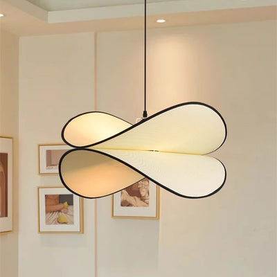 Traditionelle französische Kartoffelchip-Form Eisen Stoff 1-Licht Pendelleuchte für Schlafzimmer 