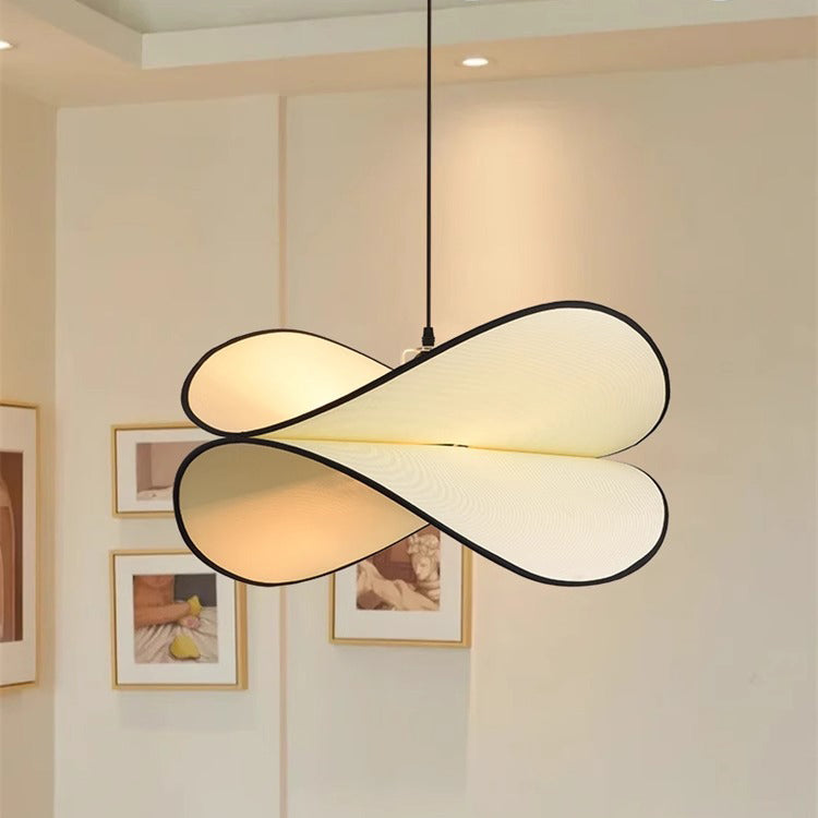 Traditionelle französische Kartoffelchip-Form Eisen Stoff 1-Licht Pendelleuchte für Schlafzimmer 