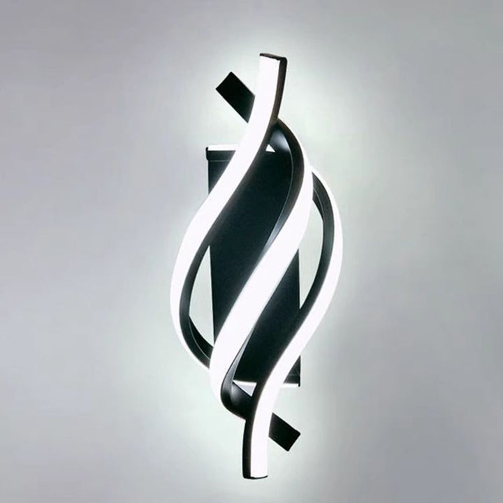 Applique Murale LED en Spirale Nordique Contemporaine en Fer et Silicone pour Chambre 