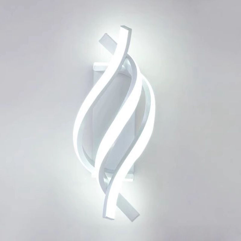 Applique Murale LED en Spirale Nordique Contemporaine en Fer et Silicone pour Chambre 