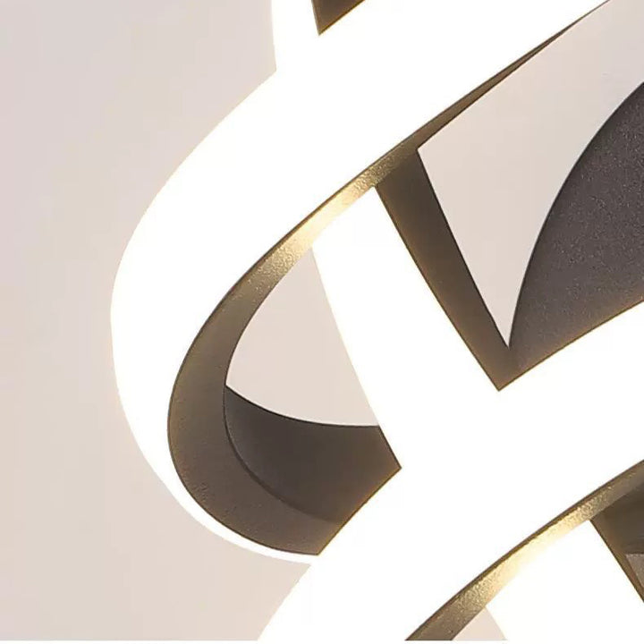 Zeitgenössische kreative Aluminium-Silikon-Bogenform LED-Wandleuchte für das Wohnzimmer 