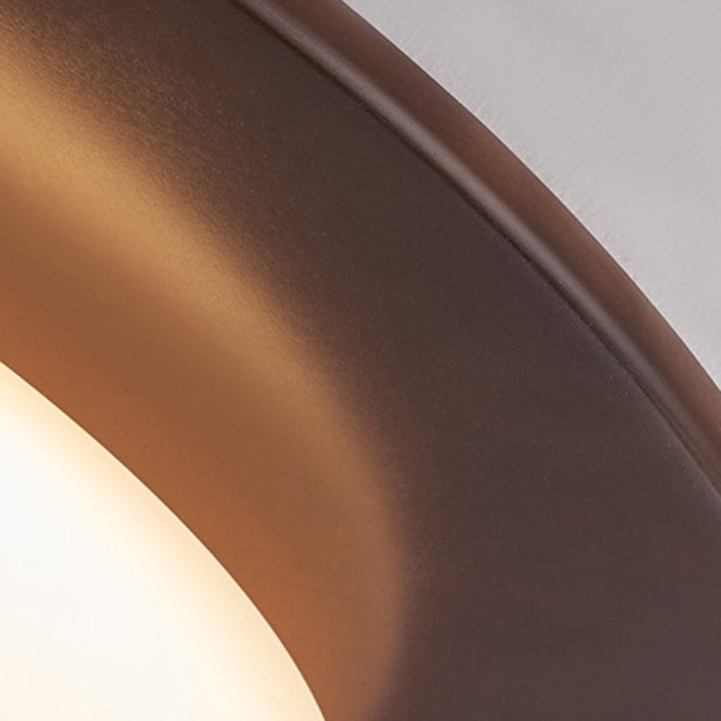 Zeitgenössische Retro-Kieselsteinform Holz PE LED Deckenleuchte für das Wohnzimmer 