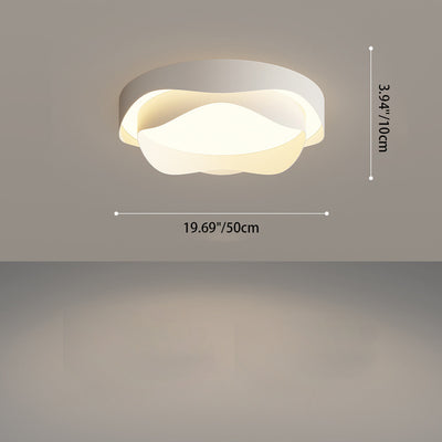 Plafonnier LED en fer et acrylique en forme de fleur crème de simplicité moderne pour chambre 