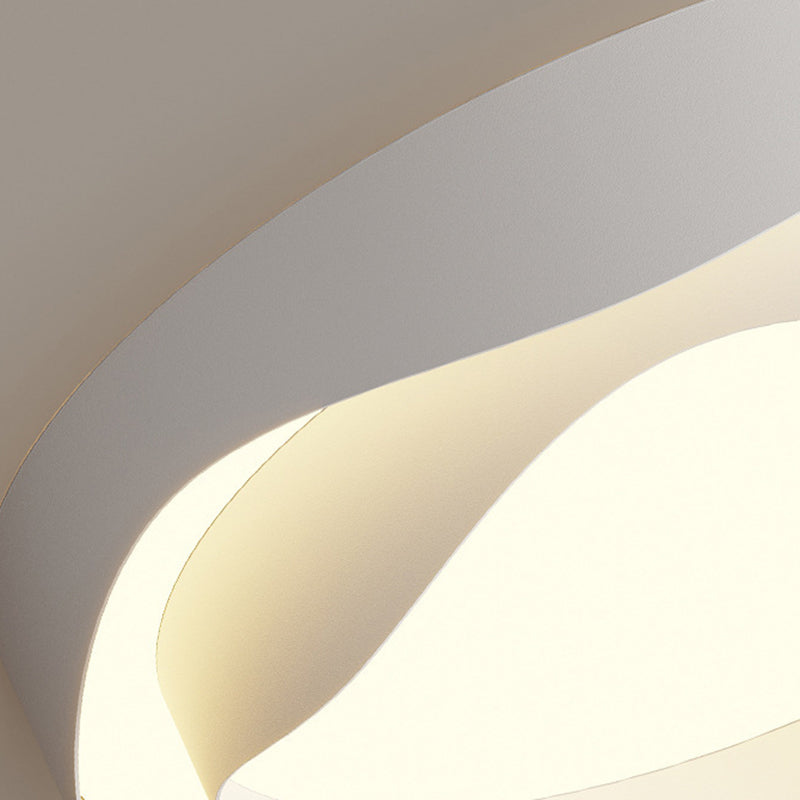 Plafonnier LED en fer et acrylique en forme de fleur crème de simplicité moderne pour chambre 