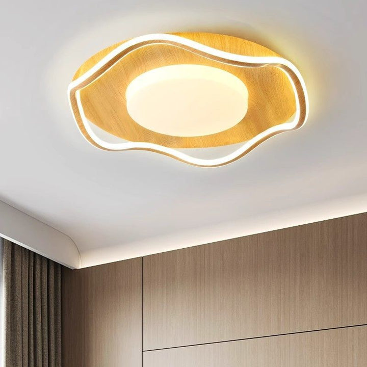 Zeitgenössische nordische Eisen-Aluminium-Acryl unregelmäßige runde LED-Deckenleuchte für das Wohnzimmer 