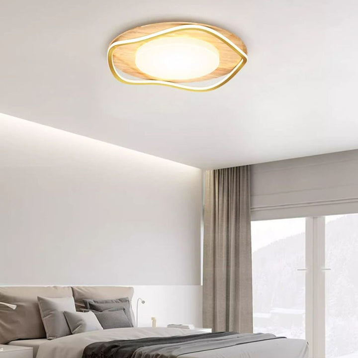 Zeitgenössische nordische Eisen-Aluminium-Acryl unregelmäßige runde LED-Deckenleuchte für das Wohnzimmer 