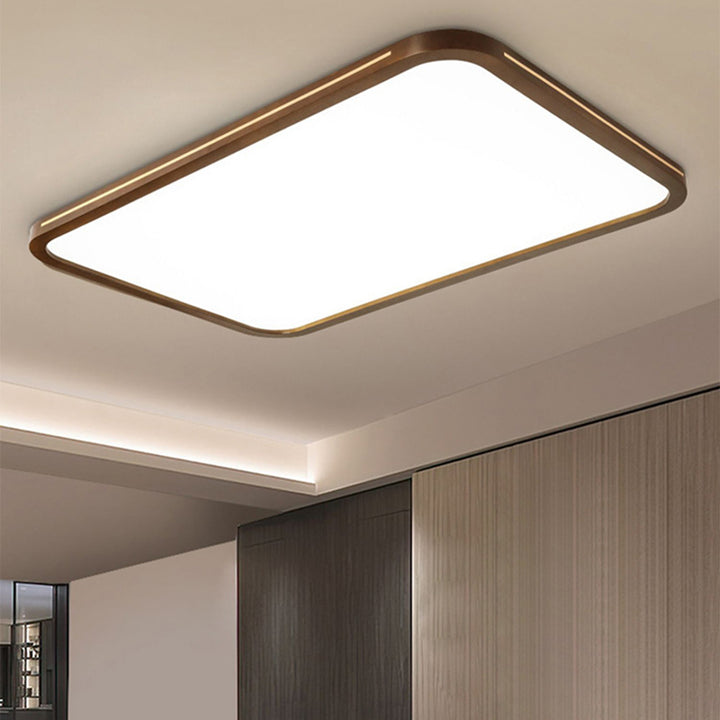 Moderne minimalistische runde quadratische rechteckige Holz-Acryl-LED-Deckenleuchte für das Wohnzimmer 