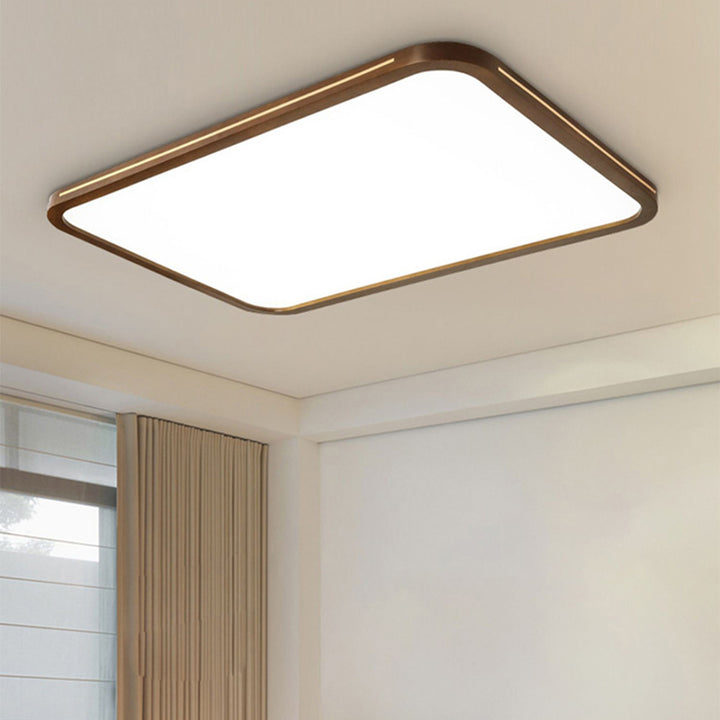 Moderne minimalistische runde quadratische rechteckige Holz-Acryl-LED-Deckenleuchte für das Wohnzimmer 