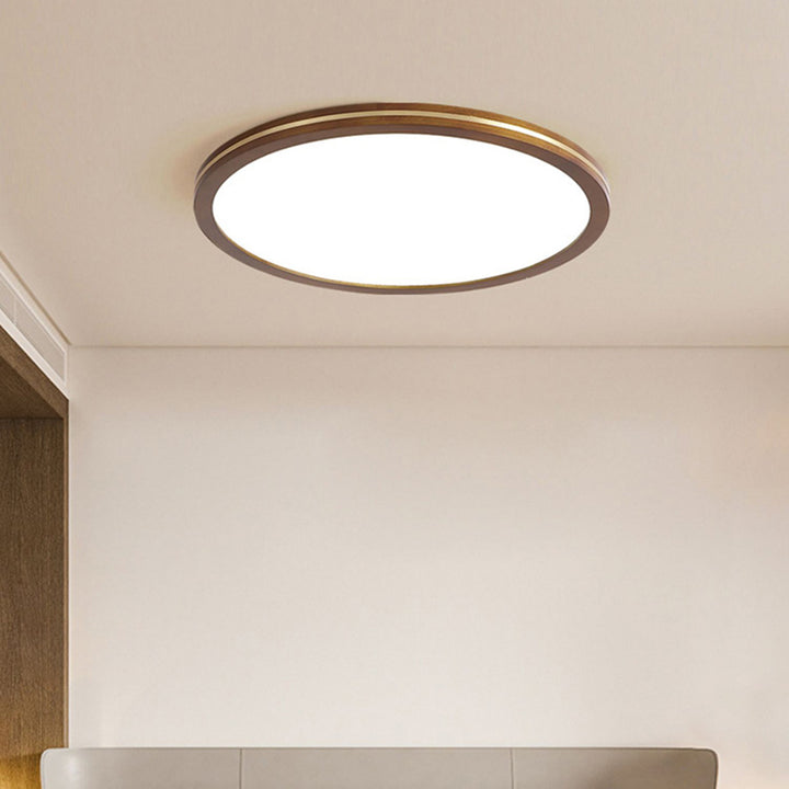 Moderne minimalistische runde quadratische rechteckige Holz-Acryl-LED-Deckenleuchte für das Wohnzimmer 