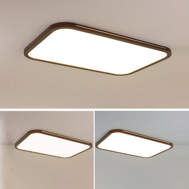 Moderne minimalistische runde quadratische rechteckige Holz-Acryl-LED-Deckenleuchte für das Wohnzimmer 