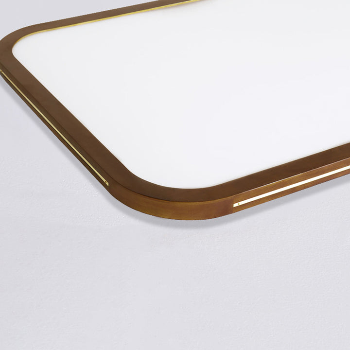 Moderne minimalistische runde quadratische rechteckige Holz-Acryl-LED-Deckenleuchte für das Wohnzimmer 