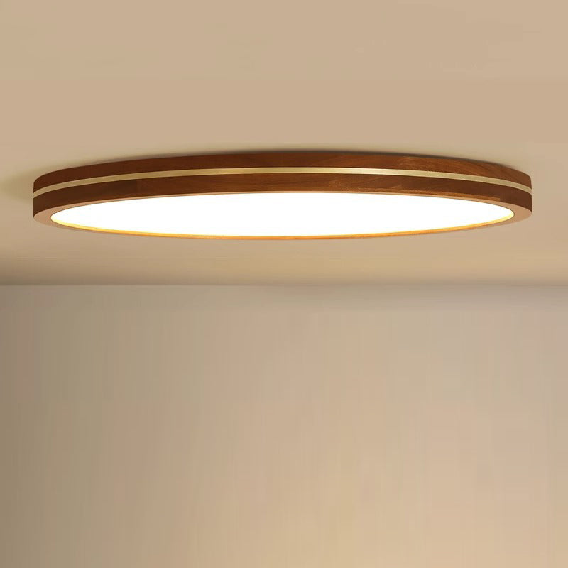 Moderne minimalistische runde quadratische rechteckige Holz-Acryl-LED-Deckenleuchte für das Wohnzimmer 