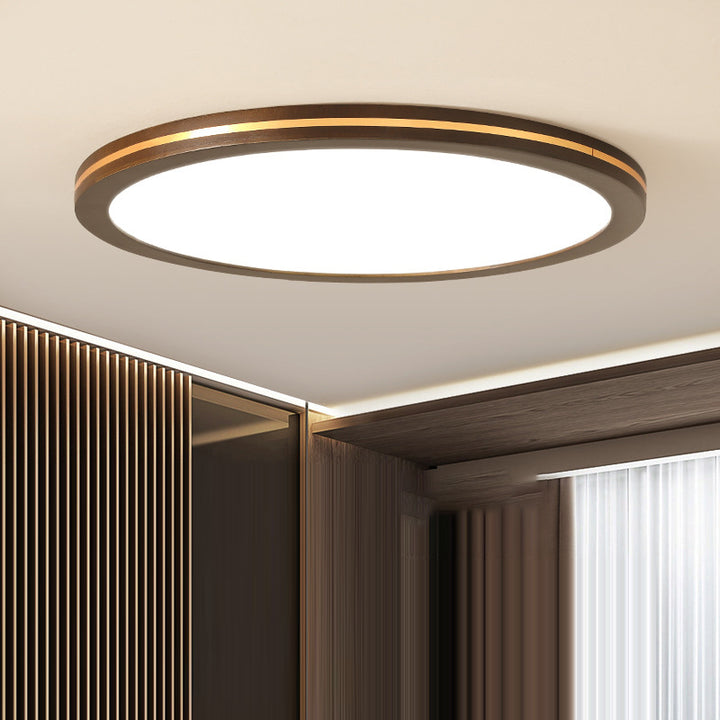 Moderne minimalistische runde quadratische rechteckige Holz-Acryl-LED-Deckenleuchte für das Wohnzimmer 