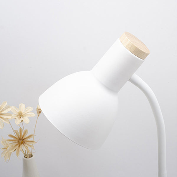 Moderner minimalistischer Eisen-Holz-verstellbarer Winkel-Stifthalter 1-Licht-Tischlampe für das Studium 